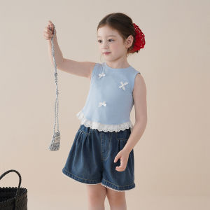 Girls Casual Thin Denim Shorts Summer New Style Versatile Five-Point Pants Baby Outdoor Wear Short Shorts for Children