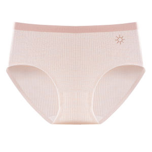 MiiOW | กางเกงชั้นในผ้าฝ้ายแท้สำหรับผู้หญิง กางเกงชั้นในไร้ตะเข็บบางระบายอากาศได้ดี กางเกงขาสั้นเอวกลาง กางเกงชั้นในป้องกันแบคทีเรียสำหรับวัยรุ่น