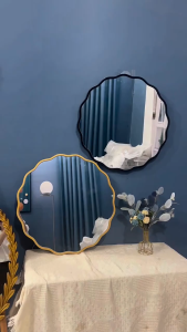 Bathroom Round Mirror With Shelf 30/40/50/60/Northern Europe Round Mirror Bathroom Towel Rack