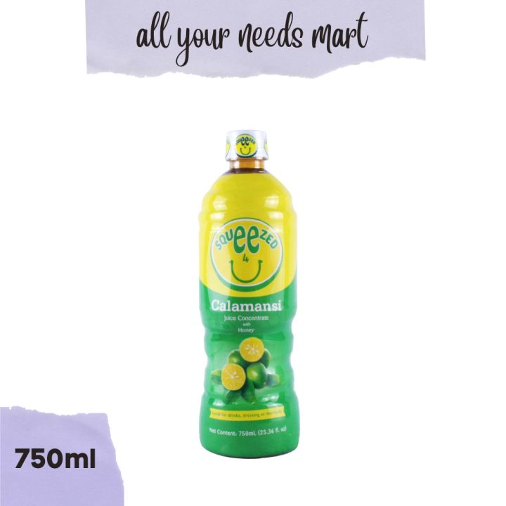 Squeezed 4 U Calamansi Juice Concentrate with Honey, 750ml