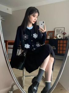 CHANGTONG | Lazy Style Fashion Knit and Skirt Set