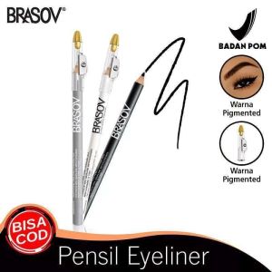 Brasov Eyeliner Pen Pencil Pensil Eye Liner 1.1 gr Halal Waterproof