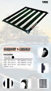 แร็คหลังคาอลูมิเนียม VRK รุ่น Modern พร้อมคานขวาง + ชุดจับแร็คหลังคา แบบยึดขอบประตู รุ่นที่ 1