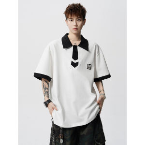 JIARONG | American Heavyweight Youth College Style Thin Polo Shirt