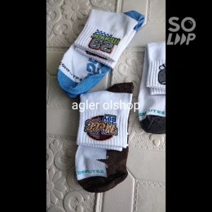 6 PASANG KAOS KAKI SPORT RANDOM OLAH RAGA BAHAN HALUS DAN LEMBUT