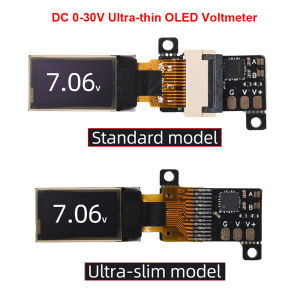 DC 0-30V Ultra-thin Mini Digital Voltmeter 0.5-inch OLED Display Voltage Meter Volt Monitor 12-bit High-precision ADC Sampling