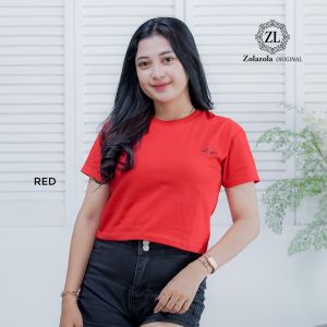 KAOS POLOS WANITA CATOON COMBED OVAL ZOLA ZOLA TERBARU ORIGINAL
