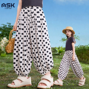 Ask Junior | Moth Repellent Polka Dot Harem Pants Girls Casual Pants
