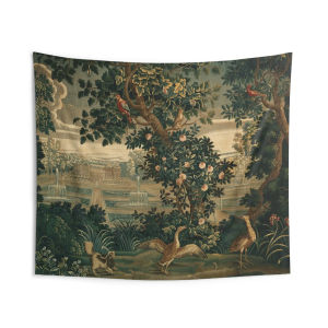 VIKAMA European Retro Garden Animal Tapestry Medieval Brocade Landscape Living Room French Light Luxury Room Decoration