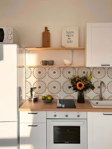 Retro Kitchen Floor Sticker Painting Waterproof Cover-Up Creative Renovation Spring Day Slowly French Style Home Decor