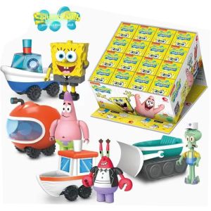 SpongeBob SquarePants กล่องตาบอดอนุภาคอาคารบล็อกการ์ตูนพาย Big Star Octopus Brother Crab Boss ปริศนาประกอบของเล่นเด็ก