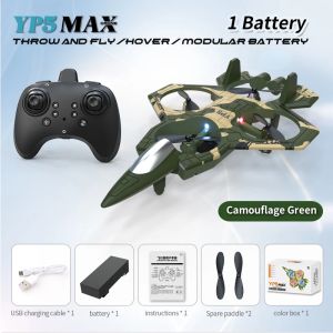 New YP5MAX Remote Control Fighter Four Axis Fixed Height Unmanned Aerial Vehicle Rolling and Throwing Special Effects Toy Plane
