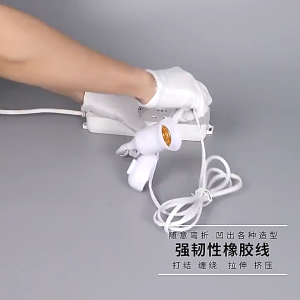 YOWXII Adjustable Length E27 Screw Base Lamp Extension Cord with Switch 3M/5M/8M/10M