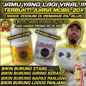 Jamu merpati juara mobilan 24 kali 2 botol kuning dan putih