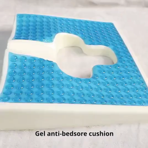 Elderly Care Anti-bedsore Gel Cushion Non-Slip & Breathable for the Bedridden Paralyzed bed cushion Fiber Material T Shaped Opening Triangular Slope Design Anti Bedsore Pad