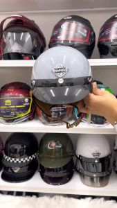 Mũ Bảo Hiểm Haly NAPOLI Có Ốp Da Che Nắng Chống Ồn.