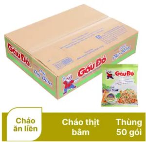 thùng 30gói cháo gấu đỏ hương vi thịt bầm gói 50g đà thơm ngon đúng vị dinh dưỡng độ đạm cao tốt cho sức khỏe mọi lứa tuổi