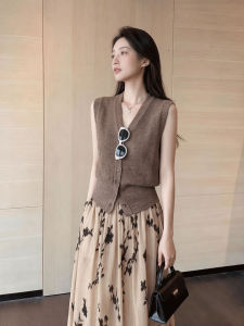 DANTING | Elegant Knitted Skirt Suit for Summer 2026 Gentle Lazy Style