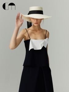 Minimalist High-end Contrasting Ruffle Camisole