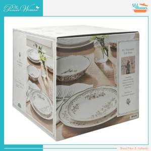 The Pioneer Woman 12-Piece Stoneware Dinnerware Set Agatha Brown