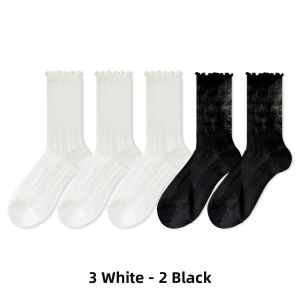 FENGTING | Silk Lace Ankle Socks White Breathable Summer Ballet Style