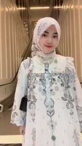 FAN Gamis Rayon Premium Putih Lebaran Terbaru