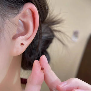 Pianist | Fine 2026 S999 Pure Silver Red Ear Studs