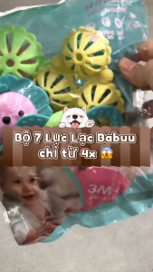 Bộ lục lạc kèm banh nhựa dẻo gặm nướu 8 chi tiết cho bé