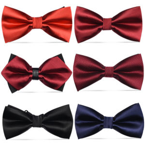Mens Wedding Bowtie Red & Black