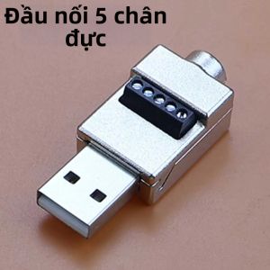 Bộ Kết Nối USB 2.0 Type A Đực Cái Kèm 4-5 Chân Đầu Nối Vặn Vít Không Cần Hàn Cho Máy Tính TV Bàn Phím Chuột - Không Cần Hàn