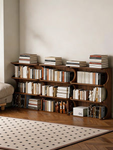 AMU·PIGGY | Retro Style Bookshelf Free-standing Wall-mounted Layered Book Storage Rack