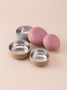 2PCS Baby Stainless Steel Dishes Plate With Suction Base For Food Feeding BPA Free Safe Silicone Bowl Newborn Tableware Items