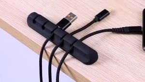 Dụng Cụ Sắp Xếp Cáp USB Để Bàn Quản Lý Gọn Gàng Giá Đỡ Dây 1/2/3/5/7 Lỗ Cho Chuột Tai Nghe Phụ Kiện Hộp Đựng Dây Sạc Bằng Nhựa