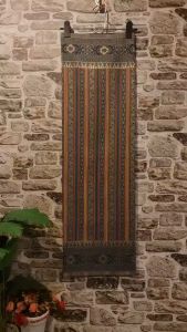 203.ผ้าฝ้าย ผ้าทอทั้งผืน ลายบุพเพสันนิวาส สีเขียว