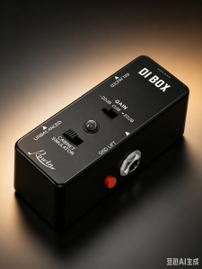 Rowin LEF-331 DI Box Pedal with Cab Simulator Gain Control Ground Lift XLR Balanced Output Mini Metal Guitar Direct Box