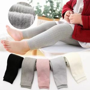0-6 Years Girl Leggings Baby Solid Pants Kids Autumn Winter Thermal Tights Children Fleece Lined Fashion Trousers Casual Bottoms