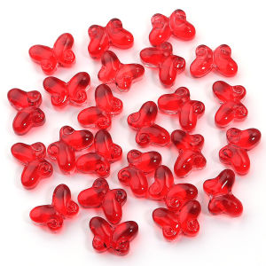 50Pcs 10x15mm Butterfly Glazed Glass Beads Loose Spacers Lampwork Beads for DIY Jewelry Making Bracelet Necklace Hair Accessory