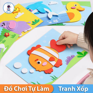 Đồ Chơi Tranh Dán Xốp 3D - Phi Hành Gia / Công Chúa / Cá Heo Thỏa Sức Sáng Tạo Đồ Chơi Thủ Công DIY