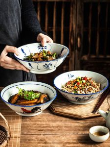 Bát Tráng Men Cổ Điển Dùng Trong Gia Đình Bát Đựng Cơm Hấp Bát Đựng Mì Bát Đựng Mì Tròn Bát Đựng Mì Tráng Men Tròn