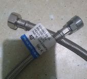 BRAIDED TUBE 40 inches 1/2"(MALE) X 1/2"(FEMALE) Stainless Steel Heavy Duty