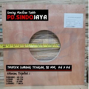 Triplek Untuk Box Speaker Tebal 18 mm 46 x 46 Lubang Tengah 7 inch