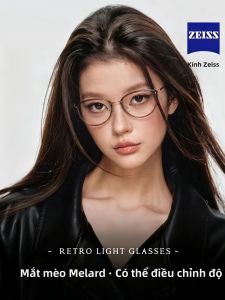 ZEISS | Gọng Kính Mèo Chống Ánh Sáng Xanh Có Thể Đặt Kính Cận Đế Titanium