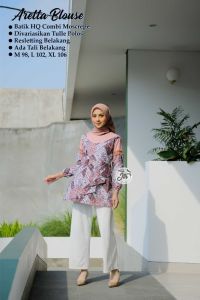 atasan wanita blus batik atasan kerja casual batik modern