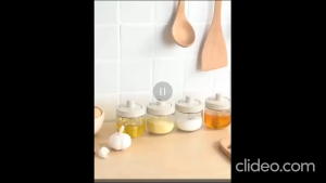 Minimalist 300 ML Kitchen Spice Jar Seasoning Container Salt Sugar Glass  Condiments Organizer