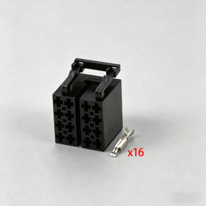 1-5Set 16Pin Male/Female Wire Harness Plug Connector Kit for Audio Radio Car Accessories - Audio Cable Socket Connectors
