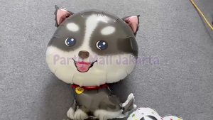 Balon Foil Doggy Jumbo Corgi Husky / Animal Foil Dog Jumbo Balloon / Foil Dekorasi Pesta Ulang Tahun Anabul Anak Anjing Puppy Pet Paw