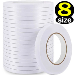 8m/roll Double Sided Tape / Ultra-thin Strong Adhesive White Tapes / Office School Stationary Sticker for DIY Crafts