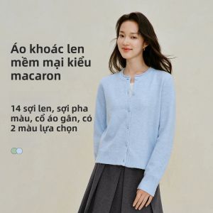 INMAN | Áo Cardigan Len Knit Cổ Tròn Vintage