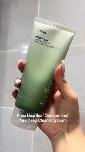 Anua Heartleaf Quercetinol Pore Deep Cleansing Foam Low pH Gentle Foam Cleanser Minimize Pore Appearance Balance Sebum Hydrating Barrier‑Friendly Daily Face Wash For Troubled Skin 150ml