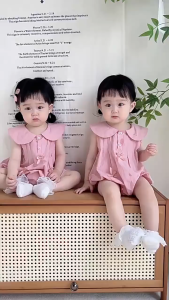 BODY CỔ BÈO TRÒN ĐÍNH NƠ MÀU HỒNG CHO BÉ GÁI SƠ SINH 1 2 TUỔI TỪ 5-13KG DÀNH CHO BÉ GÁI